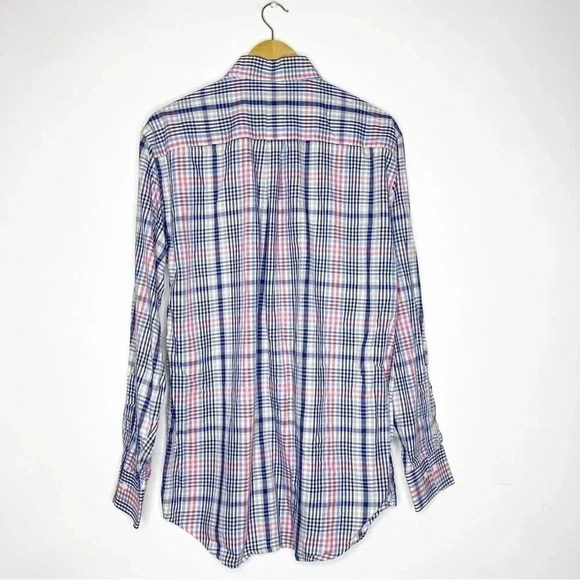 Peter Millar Large Men’s Plaid Long Sleeve Cotton Button Down Shirt Size Large - Picture 6 of 7